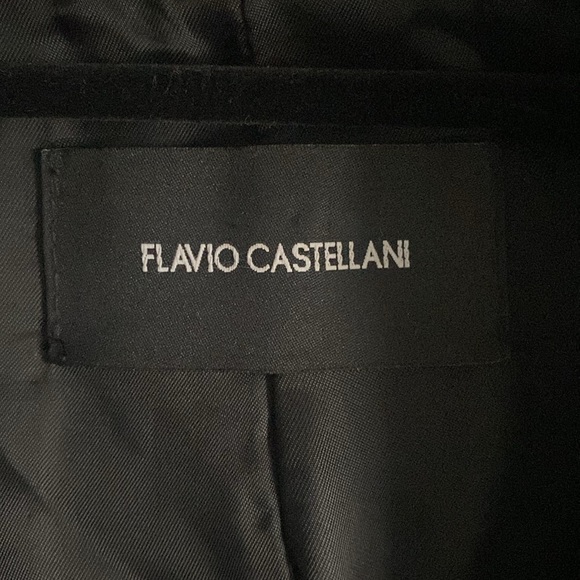 Flavio Castellani wool cashmere blend toggle jacket with chinchilla fur hood - Picture 2 of 9